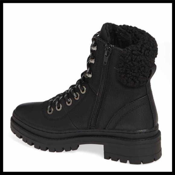 ❗️6-HOUR SALE❗️STEVE MADDEN ANKLE BOOTS BLACK LACE UP LEATHER BOOTIES A2C - Picture 3 of 12